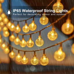 2 Pack 80Ft Solar String Lights - 200 Led, 8 Modes, Waterproof For Garden, Patio, Wedding (Warm White) - thumbnail 3