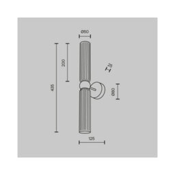 Luminosa Lighting Luminosa Antic Modern Up & Down Wall Lamp Gold 2Xg9 Grey Shade - thumbnail 2