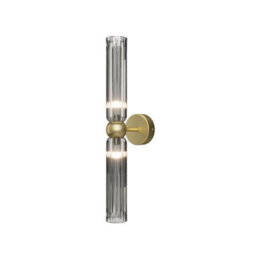 Luminosa Lighting Luminosa Antic Modern Up & Down Wall Lamp Gold 2Xg9 Grey Shade - thumbnail 1