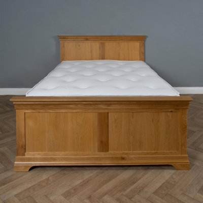 Elm Home And Products Elm Home And Garden Quality Oak Bed: King Size 5Ft Natural Finish - Hand Crafted - image 1