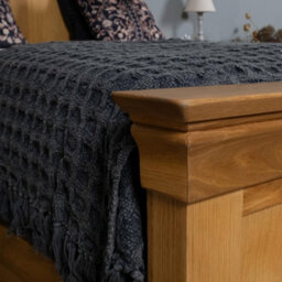 Elm Home And Products Elm Home And Garden Quality Oak Bed: King Size 5Ft Natural Finish - Hand Crafted - thumbnail 2
