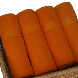 Casabella Towels Luxury 4 Pack Bath Sheets 100% Cotton Super Soft Quick Dry Highly Absorbent Bathroom Towels Orange - thumbnail 3