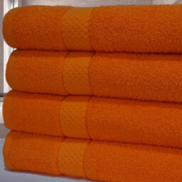 Casabella Towels Luxury 4 Pack Bath Sheets 100% Cotton Super Soft Quick Dry Highly Absorbent Bathroom Towels Orange - thumbnail 6