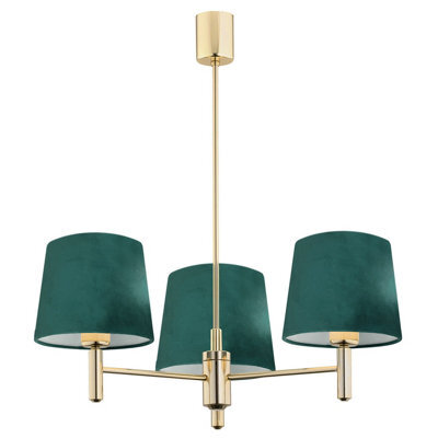 Luminosa Lighting Luminosa Ponte Plus Multi Arm Pendant Ceiling 3 Light Green, Dark Brass Steel - image 1