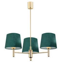 Luminosa Lighting Luminosa Ponte Plus Multi Arm Pendant Ceiling 3 Light Green, Dark Brass Steel