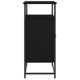 Berkfield Sideboard Black Oak 69X35X80 Cm Engineered Wood And Steel - thumbnail 7