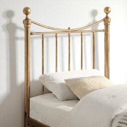 OAT Home Hampstead Traditional Antique Brass Effect Single Metal Bed Frame - thumbnail 3