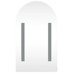 Walplus Bathroom Mirror Cabinet With Led Light Arched Grey 42X13X70 Cm - thumbnail 6
