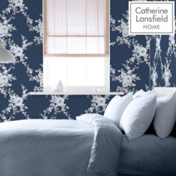Muriva Catherine Lansfield Designer Canterbury Floral Country Bouquets Wallpaper Blue 165505 - thumbnail 4