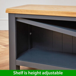 The Furniture Market Cotswold Charcoal Grey Painted Small Tv Unit Up To 50 Tv Size - thumbnail 5