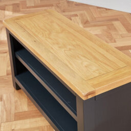 The Furniture Market Cotswold Charcoal Grey Painted Small Tv Unit Up To 50 Tv Size - thumbnail 4