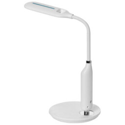 Beliani Desk Lamp White With Adjustable Arm, Dimmer And Colour Temperature Control - thumbnail 3