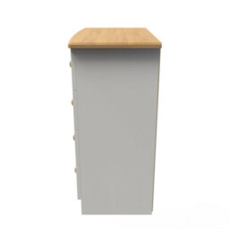 Lancaster 4 Drawer Chest In Cream & Oak (Ready Assembled) - thumbnail 2