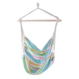 Outsunny Garden Hammock Chair Yard Hanging Rope Cotton Cloth W/ Ropes Green - thumbnail 8