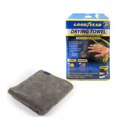 SuperGift.com Goodyear Luxury Extra Large Microfibre Drying Towel Super Absorbent Car Drying Cloth