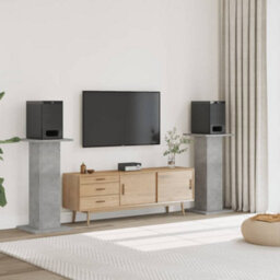 Walplus Speaker Stands 2 Pcs Concrete Grey 30X30X95 Cm Engineered Wood - thumbnail 1