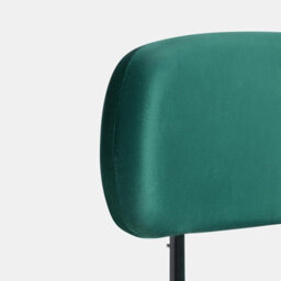 Ohs Matte Velvet Accent Dining Chair Padded Seat With Metal Legs - thumbnail 7
