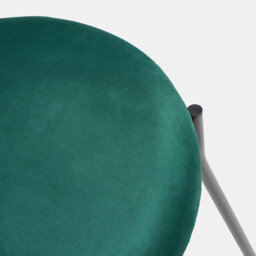 Ohs Matte Velvet Accent Dining Chair Padded Seat With Metal Legs - thumbnail 8