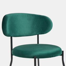 Ohs Matte Velvet Accent Dining Chair Padded Seat With Metal Legs - thumbnail 6