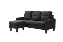 Kosy Koala Corner Sofa Fabric Sectional Sofa With Ottoman L-Shaped Black Sofa Couch Reversible 3-Seater - thumbnail 6