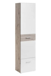 Arte Gustavo Iv Hallway Set: Elegant Storage Solution With Led Lighting - W2100mm X H2000mm X D350mm In Oak Wellington & White Gloss - thumbnail 2