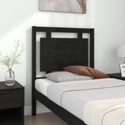 Berkfield Bed Headboard Black 80.5X4X100 Cm Solid Pine Wood - thumbnail 3