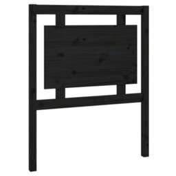 Berkfield Bed Headboard Black 80.5X4X100 Cm Solid Pine Wood - thumbnail 2