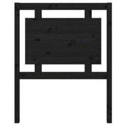 Berkfield Bed Headboard Black 80.5X4X100 Cm Solid Pine Wood - thumbnail 4