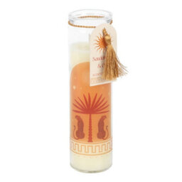 Something Different Sandalwood & Oud Leopard Palm Tube Candle White/orange (One Size)