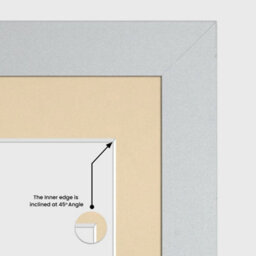 AK Frames 12X12 Silver Sleek Multi Photo Frame With Ivory Mount - Holds 4 Apertures (4X) 6X4 Photos - thumbnail 7