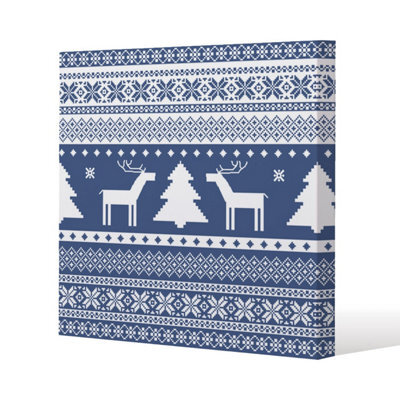 Andrew Lee Knitted Ornamental Pattern (Canvas) / 114 X 114 X 4Cm - image 1