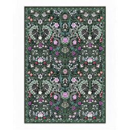 Decoranddecor Area Rugs, Living Room Rugs, Washable Rugs, 160X230Cm, Non-Slip, Pet Friendly, Low Pile, Floral Rug - Cleo - thumbnail 2