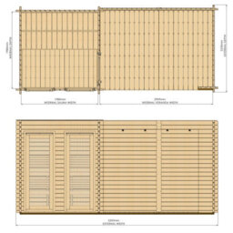Waltons Novi Outdoor Sauna With Large Veranda, Garden Cabin, Scandinavian Sauna With Veranda, 4 Heating Options, Aspen Bench - thumbnail 9