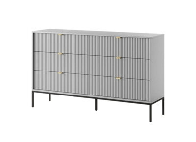 Arte Stylish Nova Chest Of Drawers H830mm W1540mm D390mm In Grey Matt - Versatile Elegance - image 1