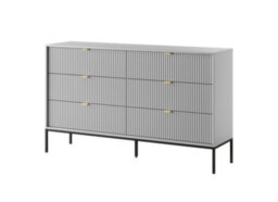 Arte Stylish Nova Chest Of Drawers H830mm W1540mm D390mm In Grey Matt - Versatile Elegance - thumbnail 1