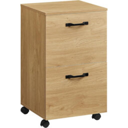Songmics Filing Cabinet With Two Drawers, Small Rolling File Unit And Printer Stand For Hanging Folders, Straw Yellow - thumbnail 8