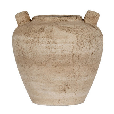 Hill Interiors Terra Medium Urn Vase With Handles - Ceramic - L29 X W29 X H29 Cm - Brown - image 1
