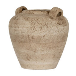 Hill Interiors Terra Medium Urn Vase With Handles - Ceramic - L29 X W29 X H29 Cm - Brown - thumbnail 2