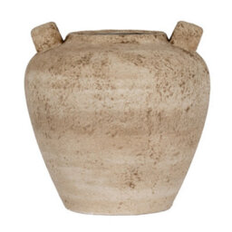 Hill Interiors Terra Medium Urn Vase With Handles - Ceramic - L29 X W29 X H29 Cm - Brown - thumbnail 1