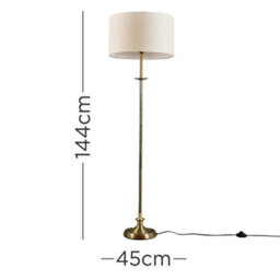 Valuelights Belmont Traditional Style Antique Brass Sconce Floor Lamp With Beige Drum Shade - thumbnail 6