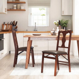 Folding Dining Chairs Space-Saving Upholstered Kitchen Chair Set Of 2 - thumbnail 3