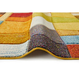 Multi Geometric Easy To Clean Modern Rug For Dining Room-80Cm X 150Cm - thumbnail 2