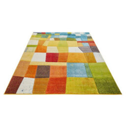 Multi Geometric Easy To Clean Modern Rug For Dining Room-80Cm X 150Cm - thumbnail 3