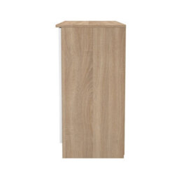 Trent 3 Door Sideboard In White Matt & Black Matt (Ready Assembled) - thumbnail 2