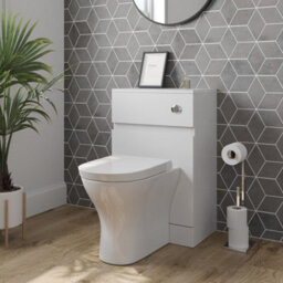 Aveli Bathroom Toilet Wc Basin Sink Vanity Unit Combination White Gloss 600mm - thumbnail 5
