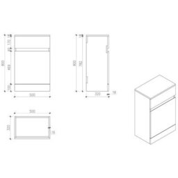 Aveli Bathroom Toilet Wc Basin Sink Vanity Unit Combination White Gloss 600mm - thumbnail 9