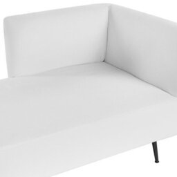 Beliani Right-Hand Chaise Longue Riom Fabric White - thumbnail 8