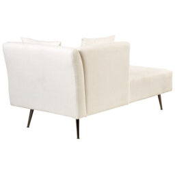 Beliani Right-Hand Chaise Longue Riom Fabric White - thumbnail 6