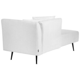 Beliani Right-Hand Chaise Longue Riom Fabric White - thumbnail 5