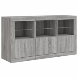 Berkfield Sideboard With Led Lights Grey Sonoma 123X37X67 Cm - thumbnail 5